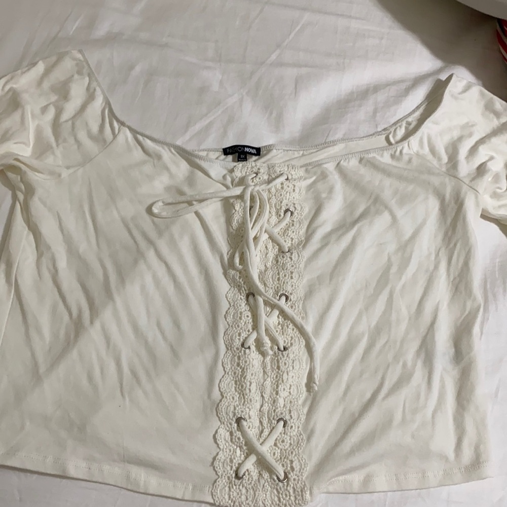 Plus size off shoulder top